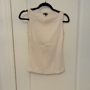 Sleeveless Oatmeal Ribbed Top